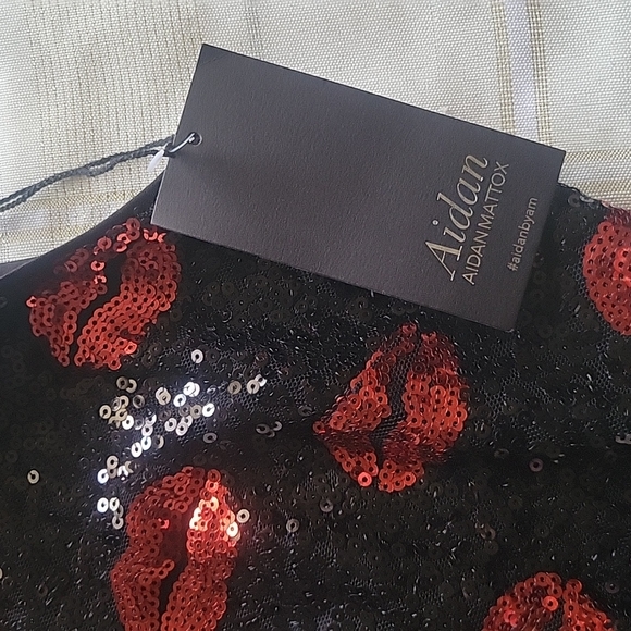 NWT Aidan Mattox Lip Dress - Picture 5 of 8